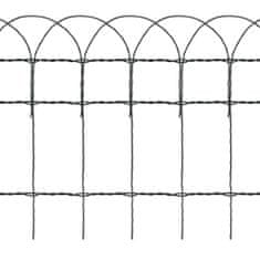 Vidaxl Zahradní plot práškované železo 25 x 0,4 m