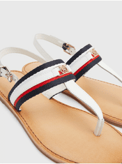 Tommy Hilfiger Bílé dámské kožené sandály Tommy Hilfiger 41