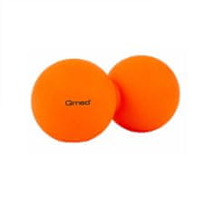 Qmed Masážní míček LACROSSE dvojitý oranžový DuoBall