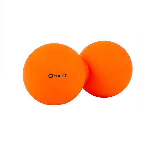 Qmed Masážní míček LACROSSE dvojitý oranžový DuoBall