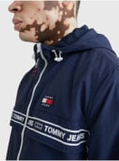 Tommy Jeans Tmavě modrá pánská lehká bunda s kapucí Tommy Jeans XXL