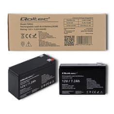 Qoltec Baterie AGM | 12V | 7,2 Ah | max. 108A