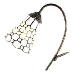 Clayre & Eef Stolní lampa Tiffany DOTTY WHITE 5LL-6248