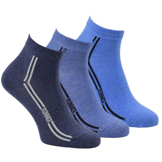 RS pánské bavlněné letní nízké vzorované ponožky 7400822 3-pack