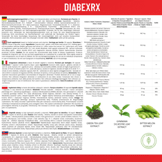 DIabexRX Přírodní přípravek pro regulaci hladiny cukru v krvi s extraktem z ostropestřce mariánského, zinku a kyseliny alfa-lipoové pro muže a ženy SET 2x30 kapslí 