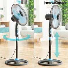 InnovaGoods Stojanový ventilátor, 50 W, černomodrý