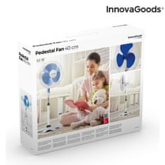 InnovaGoods Stojanový ventilátor, 50 W, modrobílý