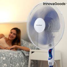 InnovaGoods Stojanový ventilátor, 50 W, modrobílý