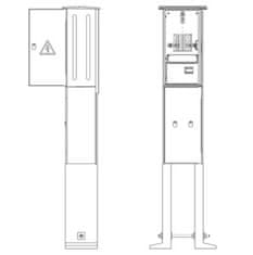 ELPLAST-KPZ Rozváděč elektroměrový PER 1/3f/63 pilíř (Modul)