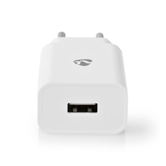 Nedis WCHAM212AWT USB napájecí adaptér 2.1 A s microUSB kabelem, bílá