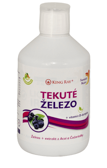 Swedish Nutra Tekuté železo + b komplex 500 ml