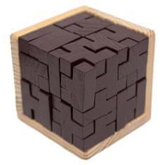 Northix IQ dřevěné puzzle, 3D - kostka 