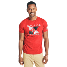 Nautica Pánské tričko SUSTAINABLY červené XL