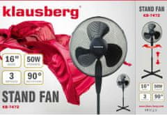 KLAUSBERG Ventilátor Stojací 40Cm 50W Kb-7472