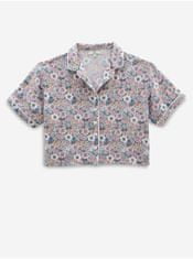 Vans Modro-růžová dámská vzorovaná košile VANS Retro Floral XS