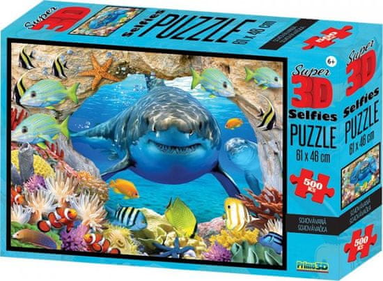 Prime 3D  Puzzle Schovávaná se žralokem 3D 500 dílků