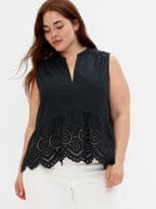 Gap Bavlněný peplum top s krajkou L