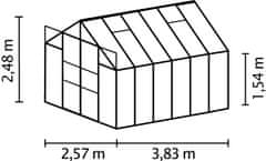 VITAVIA skleník VITAVIA URANUS 9900 čiré sklo 3 mm stříbrný