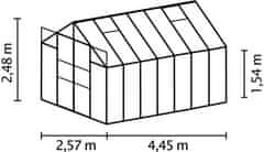 VITAVIA skleník VITAVIA URANUS 11500 čiré sklo 3 mm černý