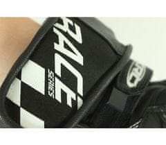 XRC Rukavice na moto HADERG RACE BLK/BLK/WHT vel. L