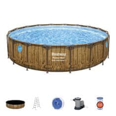 Bestway Bazén Power Steel Wood Swim Vista 5,49 x 1,22 m - 56977