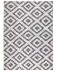 NORTHRUGS Kusový koberec Twin-Wendeteppiche 103132 grau creme – na ven i na doma 80x250