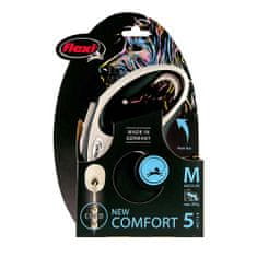 Flexi New Comfort M lanko 5m černá do 20kg