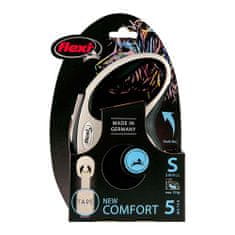 Flexi New Comfort S popruh 5m černá do 15kg