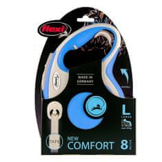 Flexi New Comfort L popruh 8m modrá do 50kg