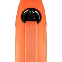 Flexi Xtreme L popruh 5m, oranžová do 65kg s pružným Soft-Stop páskem