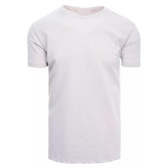 Dstreet Pánské tričko vzorované světle BECK hnědé rx4925
