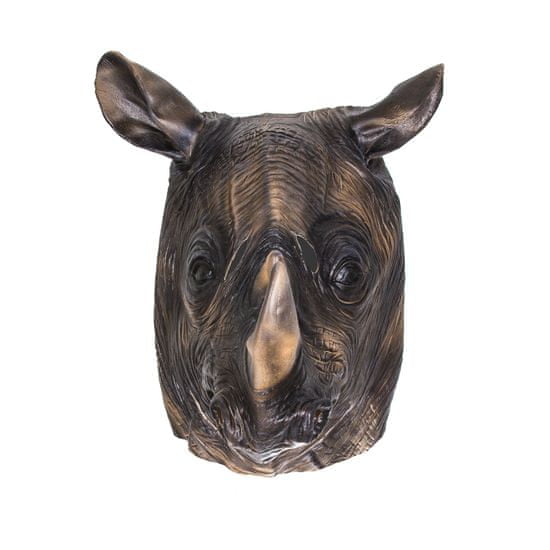 Korbi Profesionální latexová maska Rhino, hlava nosorožce