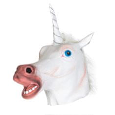 Korbi Profesionální latexová maska Unicorn, hlava jednorožce