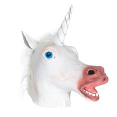 Korbi Profesionální latexová maska Unicorn, hlava jednorožce