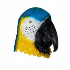 Korbi Profesionální latexová maska Parrot, hlava papouška