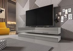 3E 3xE living.com Moderní TV stolek Sajna v různých barvách, šedá, 140 cm