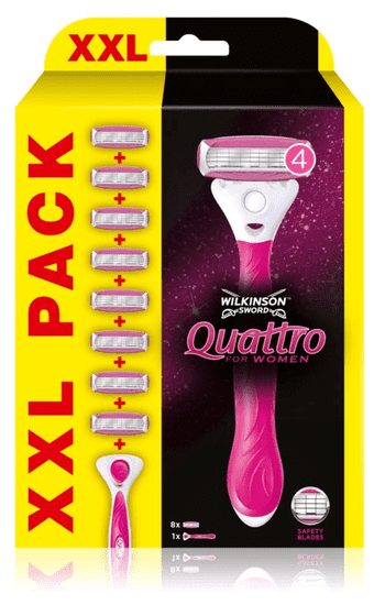 Wilkinson Sword Quattro for Women Blades XXL Pack dámský holicí strojek (7001147Y)