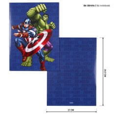 CurePink Set školních potřeb Marvel Comics|Avengers: 7 předmětů (23 x 35 cm)