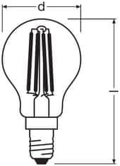 Osram OSRAM LED STAR plus CL P Act a Rel FIL 44 non-dim 4W/827 E14