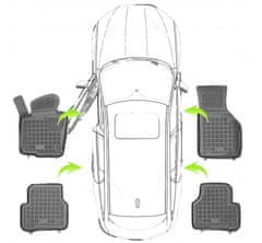 REZAW-PLAST Koberce gumové se zvýšeným okrajem Renault ESPACE V 2014-