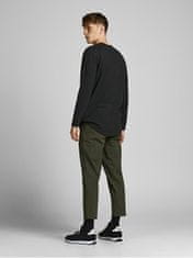 Jack&Jones Pánské triko JJENOA Long Line Fit 12190128 Black Relaxed (Velikost S)