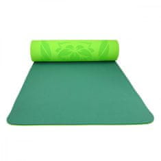 LIFEFIT Podložka LIFEFIT YOGA MAT LOTOS DUO, 183x58x0,6cm, zelená