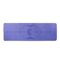 LIFEFIT Podložka LIFEFIT YOGA MAT LOTOS DUO, 183x58x0,6cm, modrá