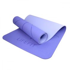 LIFEFIT Podložka LIFEFIT YOGA MAT LOTOS DUO, 183x58x0,6cm, modrá