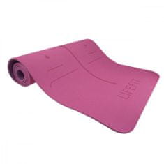 LIFEFIT Podložka LIFEFIT YOGA MAT LOTOS DUO, 183x58x0,6cm, bordó