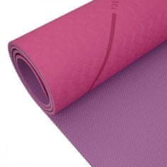 LIFEFIT Podložka LIFEFIT YOGA MAT LOTOS DUO, 183x58x0,6cm, bordó