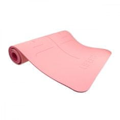 LIFEFIT Podložka LIFEFIT YOGA MAT RELAX DUO, 183x58x0,6cm, růžová