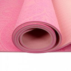 LIFEFIT Podložka LIFEFIT YOGA MAT MANDALA DUO, 183x58x0,6cm, růžová