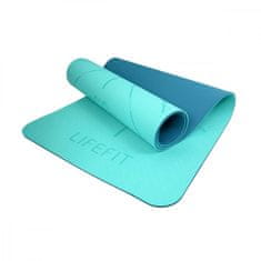 LIFEFIT Podložka LIFEFIT YOGA MAT RELAX DUO, 183x58x0,6cm, tyrkysová