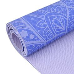 LIFEFIT Podložka LIFEFIT YOGA MAT MANDALA DUO, 183x58x0,6cm, modrá